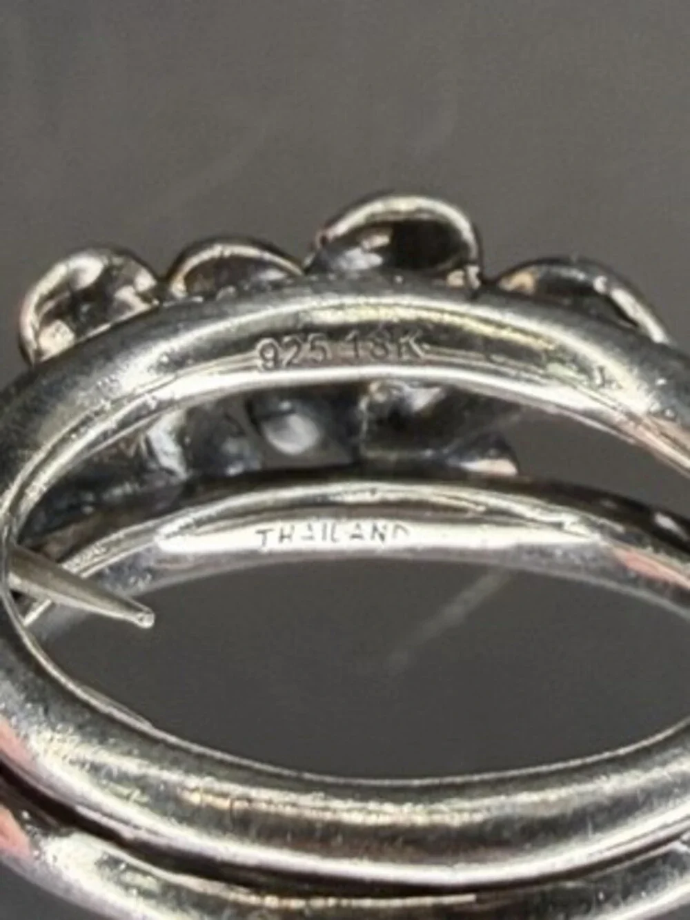 Ann King Sterling Silver 18K Yellow Gold Flower Ring Size 5 Two Tone Floral 925